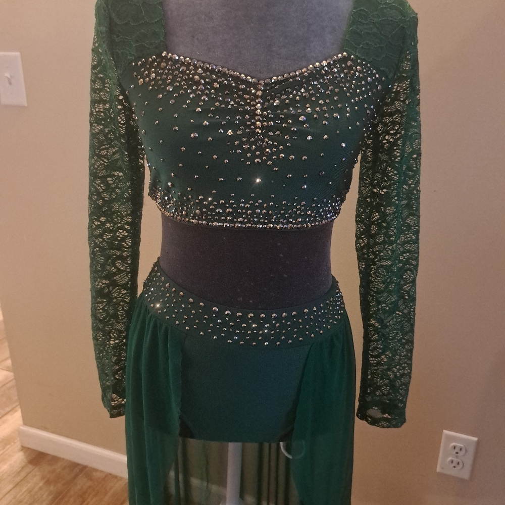 Green lyrical dance costume